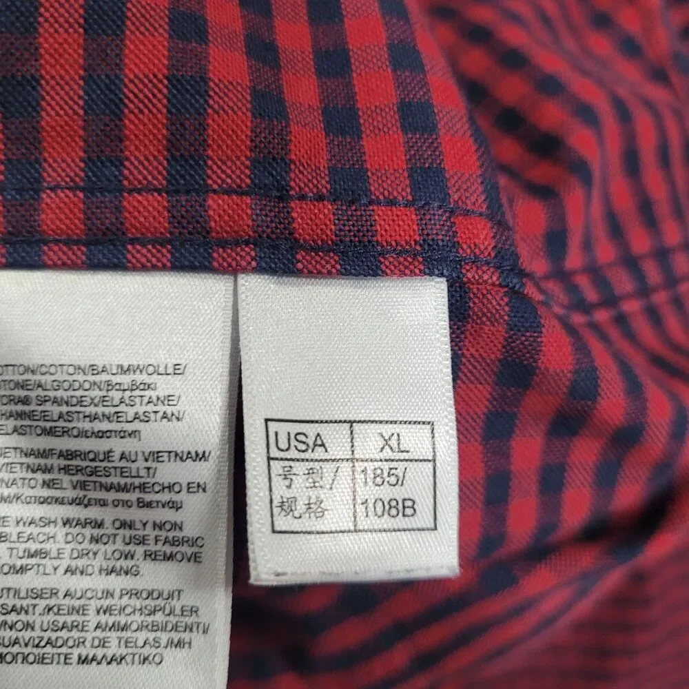 Brooks Brothers Dress Shirt Mens XL Red Long Sleeve Button Down Non Iron Stretch - Picture 10 of 12